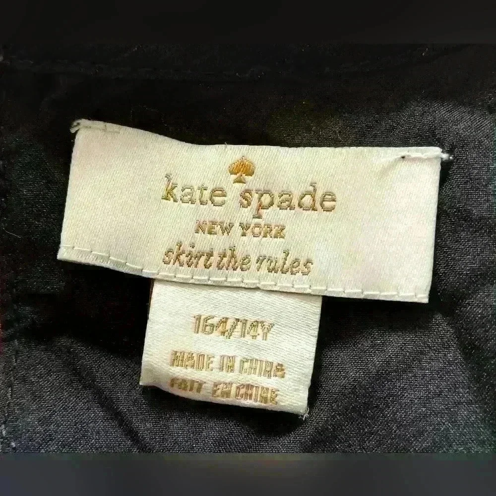 KATE SPADE GIRLS HAZY ROSE FLORAL METALLIC DRESS.